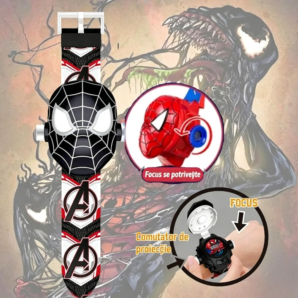 Mens Fashion Discord - Marvel Spider-Man Noir Watch Cartoon Creativity
