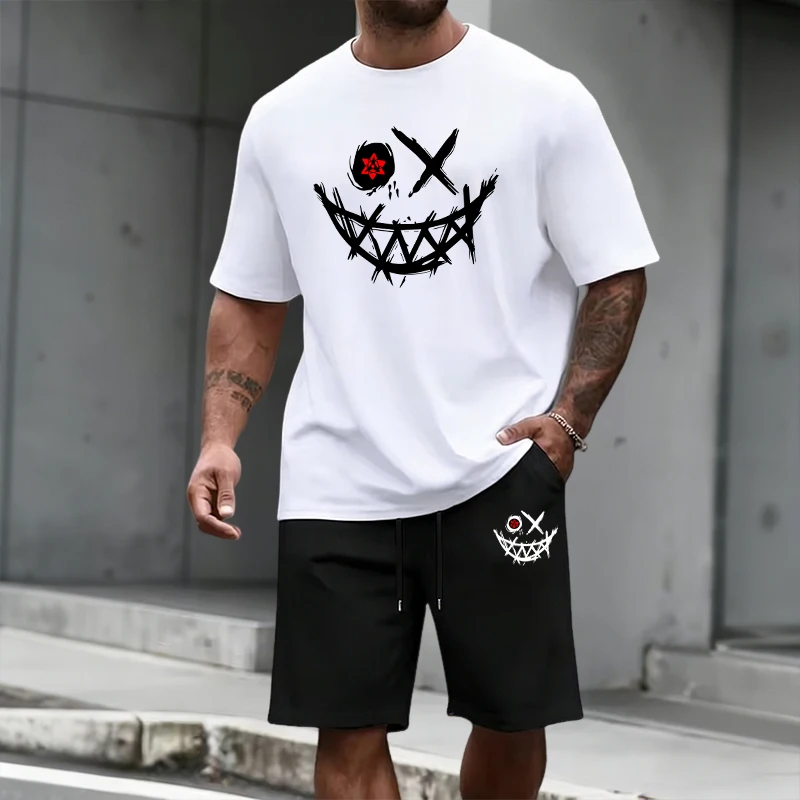Mens Fashion Casual 2026 - 2026 Summer Men's Set T-shirt&shorts Urban