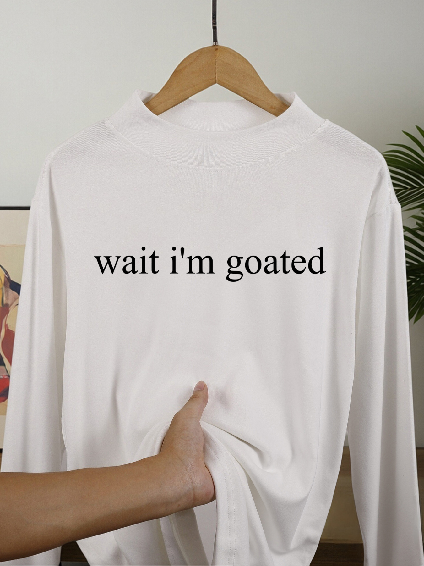 Men'S Winter Fashion - Wait I'M Goated Letter Printed Men'S