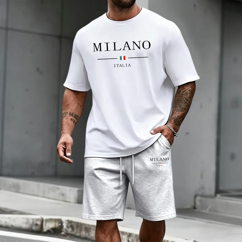 Men'S Fashion Usa - Men's Tracksuit Short Sleeve Top and