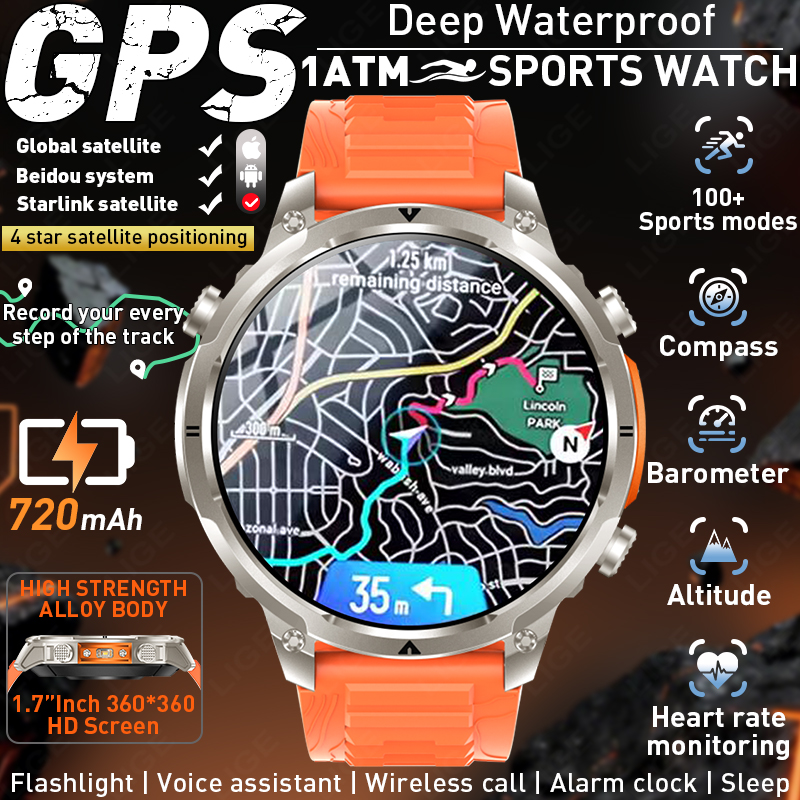 Men'S Fashion Week 2026 - LIGE 2026 New Men Military GPS