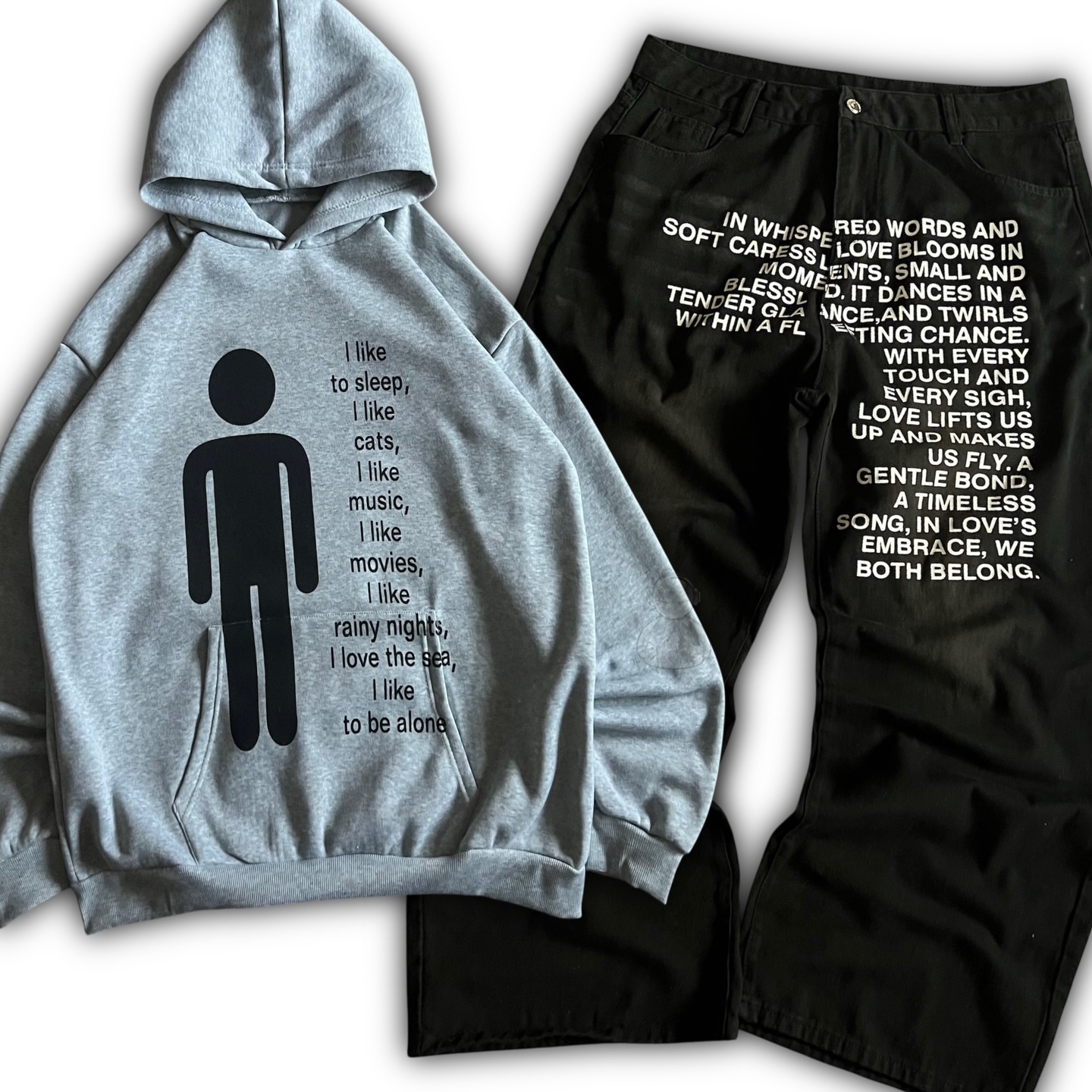 American Pattern Letter Jeans  - огляд і ціна Mens Fashion Streetwear
