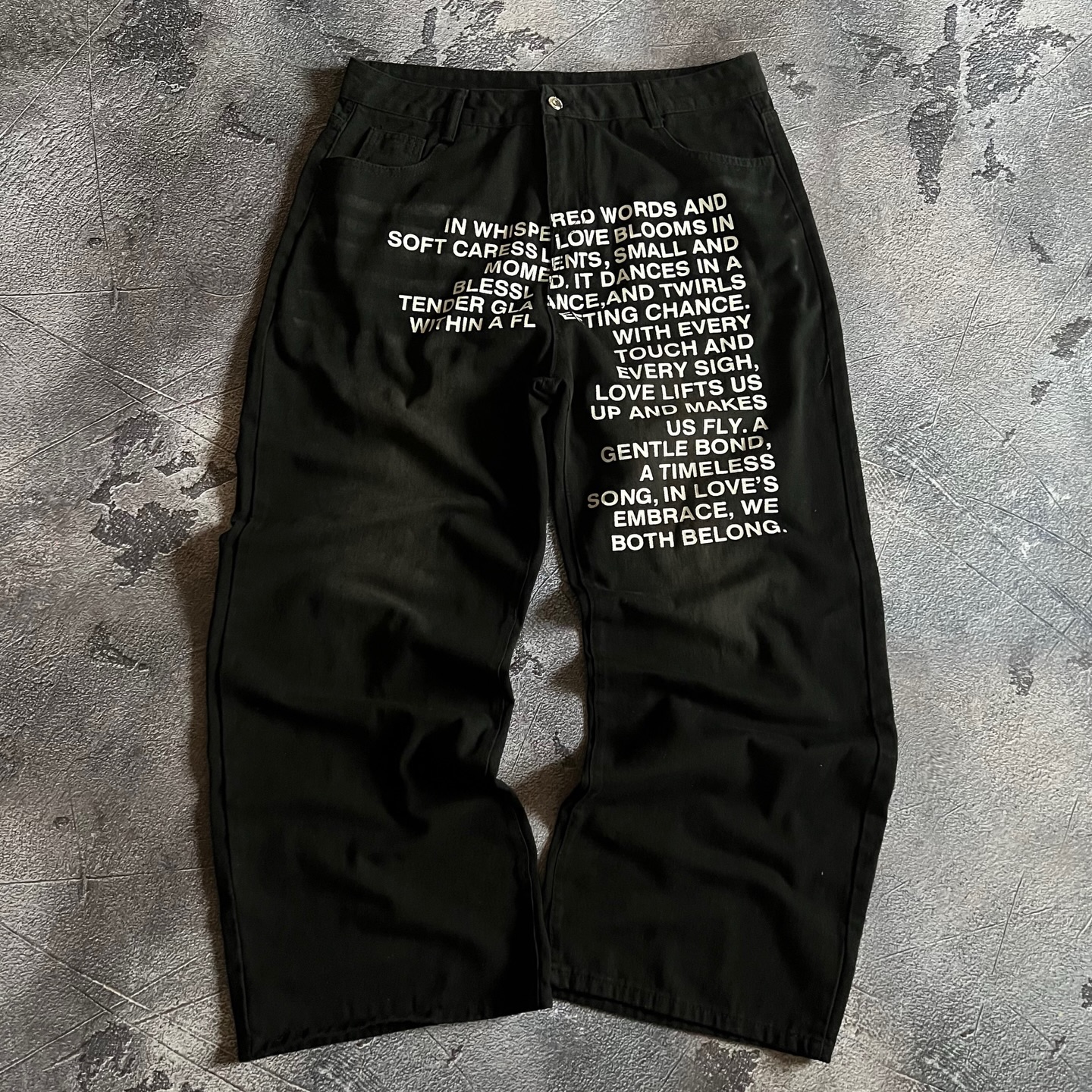 American Pattern Letter Jeans  - огляд і ціна Mens Fashion Streetwear