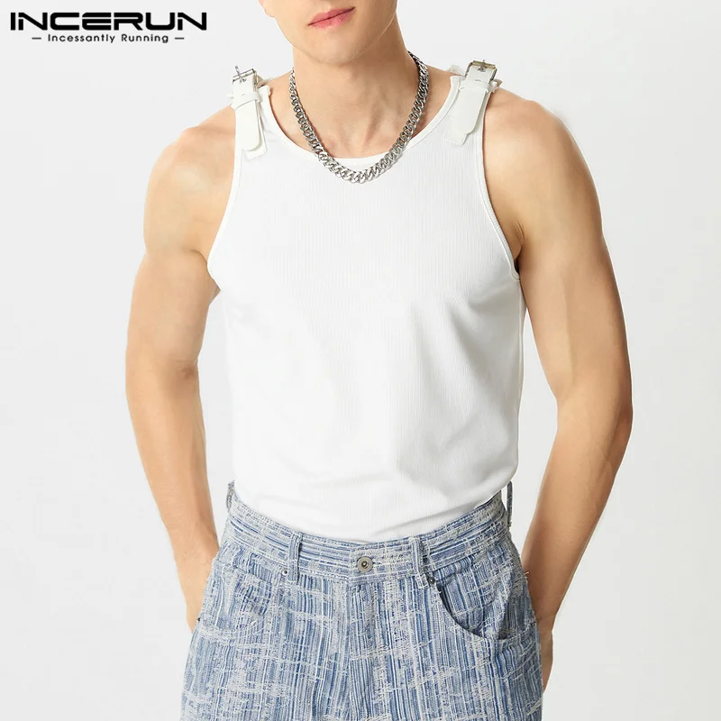 INCERUN Men Tank Tops Solid Co - огляд і ціна Mens Fashion Casual 2026