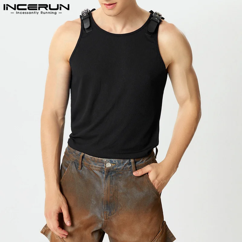 INCERUN Men Tank Tops Solid Co - огляд і ціна Mens Fashion Casual 2026