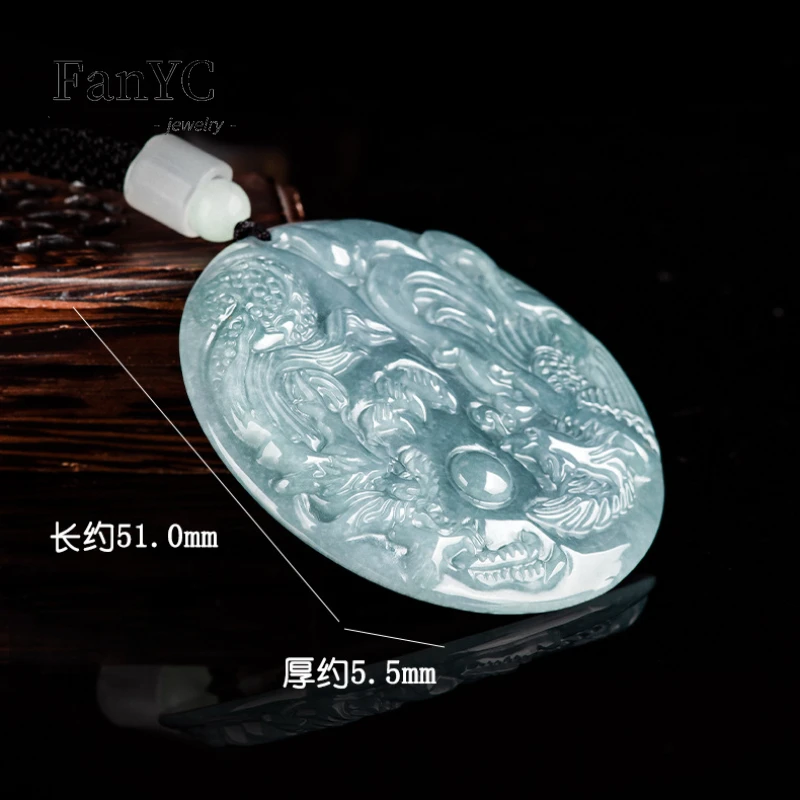Natural A-goods Jadeite Blue W - огляд і ціна Men'S Fashion Necklaces
