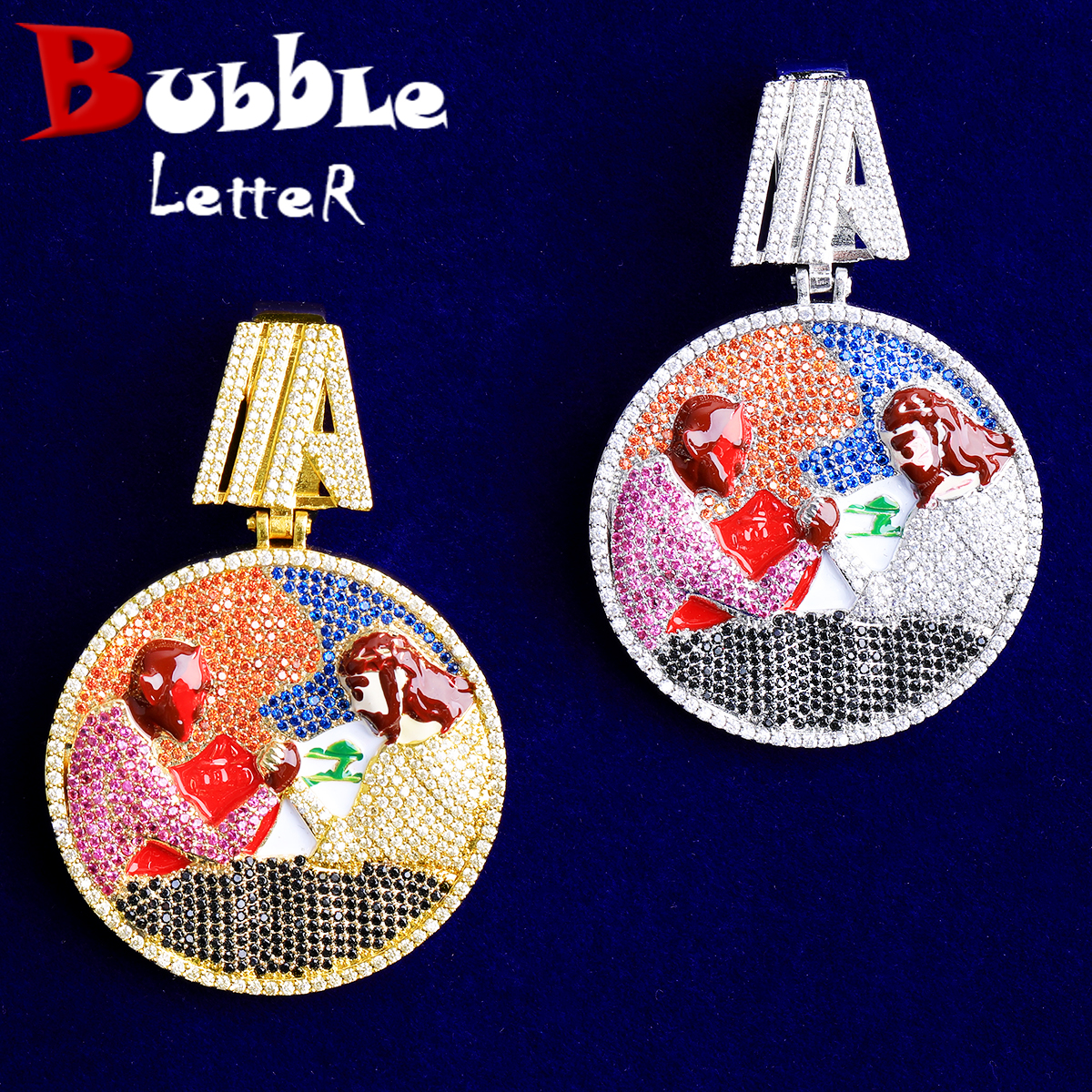 Bubble Letter Iced Out Disc Wr - огляд і ціна Mens Fashion Discord