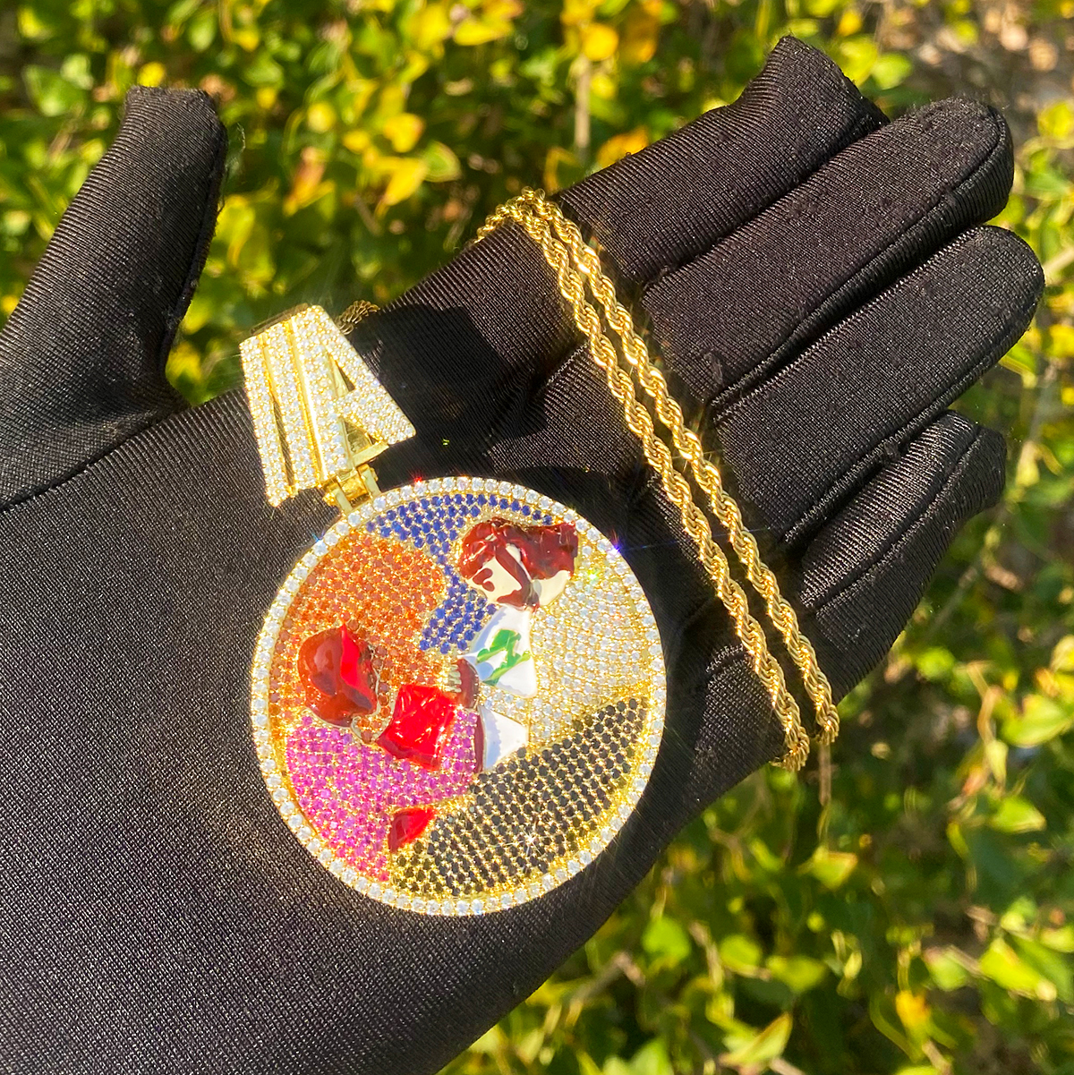 Bubble Letter Iced Out Disc Wr - огляд і ціна Mens Fashion Discord