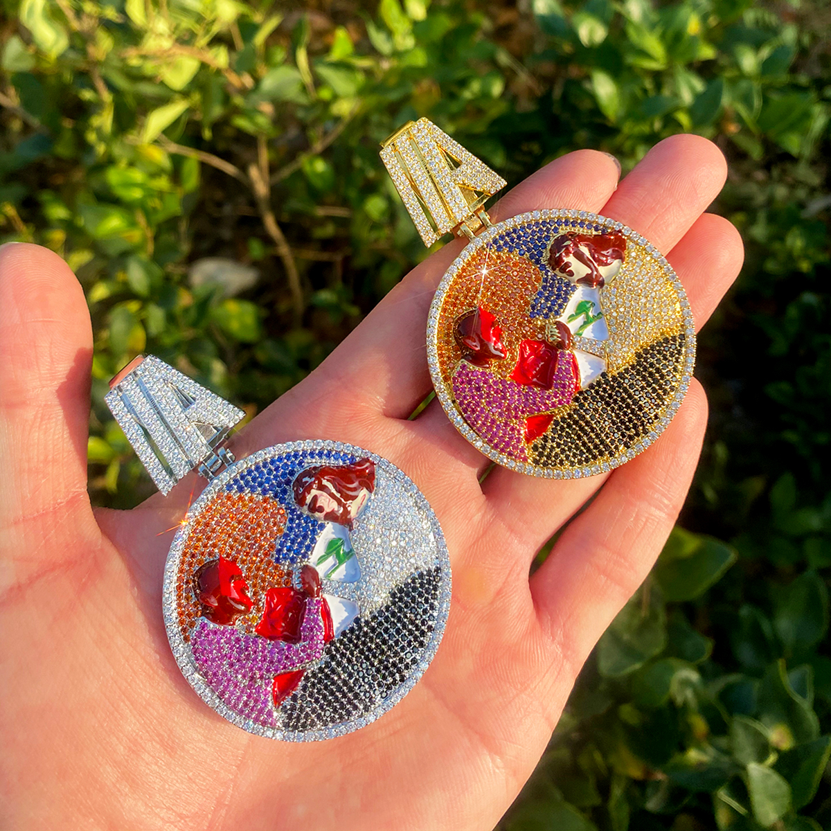 Bubble Letter Iced Out Disc Wr - огляд і ціна Mens Fashion Discord
