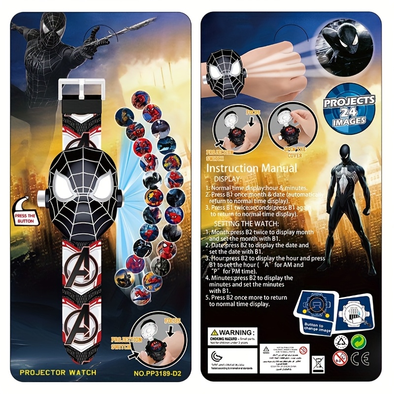 Marvel Spider-Man Noir Watch C - огляд і ціна Mens Fashion Discord
