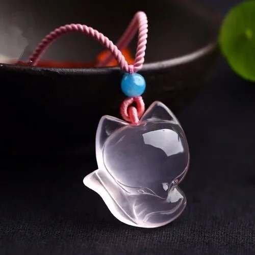 1PC Natural Pink Chalcedony ag - огляд і ціна Men'S Fashion Necklaces