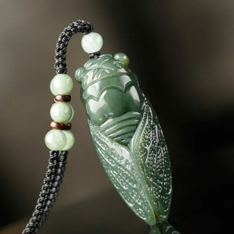 Natural Hetian Jade Cicada Pen - огляд і ціна Men'S Fashion Necklaces