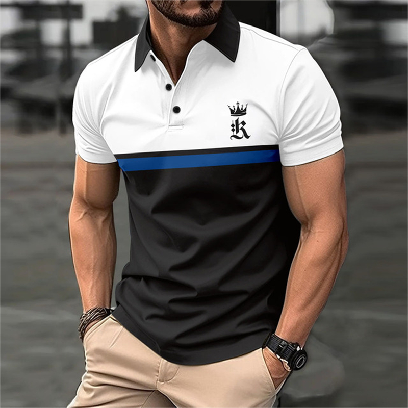 Funny 3D Letter Stripe Print P - огляд і ціна Men'S Fashion Golf Clothing