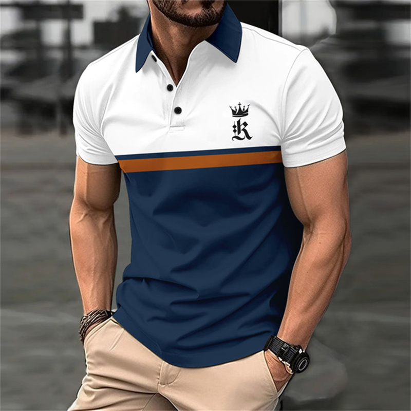 Funny 3D Letter Stripe Print P - огляд і ціна Men'S Fashion Golf Clothing