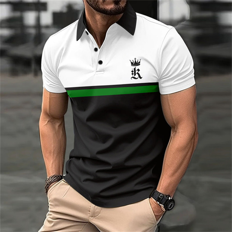 Funny 3D Letter Stripe Print P - огляд і ціна Men'S Fashion Golf Clothing