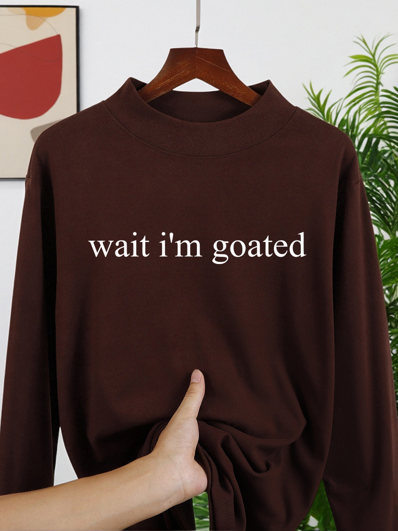 Wait I'M Goated Letter Printed - огляд і ціна Men'S Winter Fashion