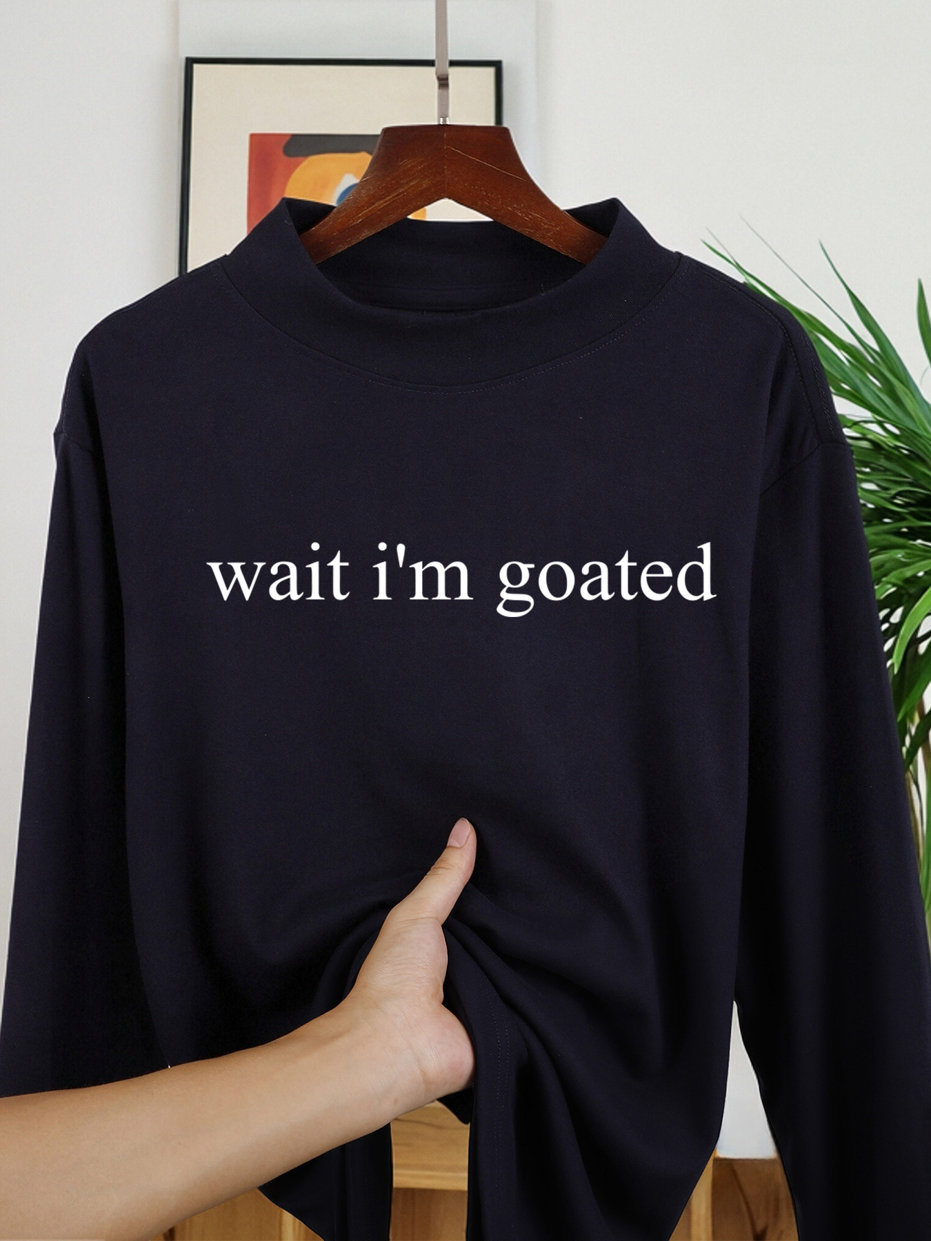 Wait I'M Goated Letter Printed - огляд і ціна Men'S Winter Fashion