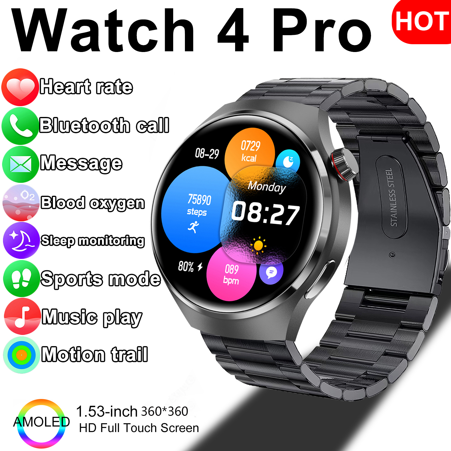 1.52 inch Smart Watch Men Cust - огляд і ціна Men'S Fashion Week 2026