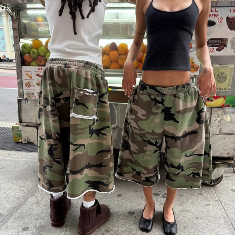 Harajuku Hip Hop Camo Shorts C - огляд і ціна Mens Fashion Camo Pants