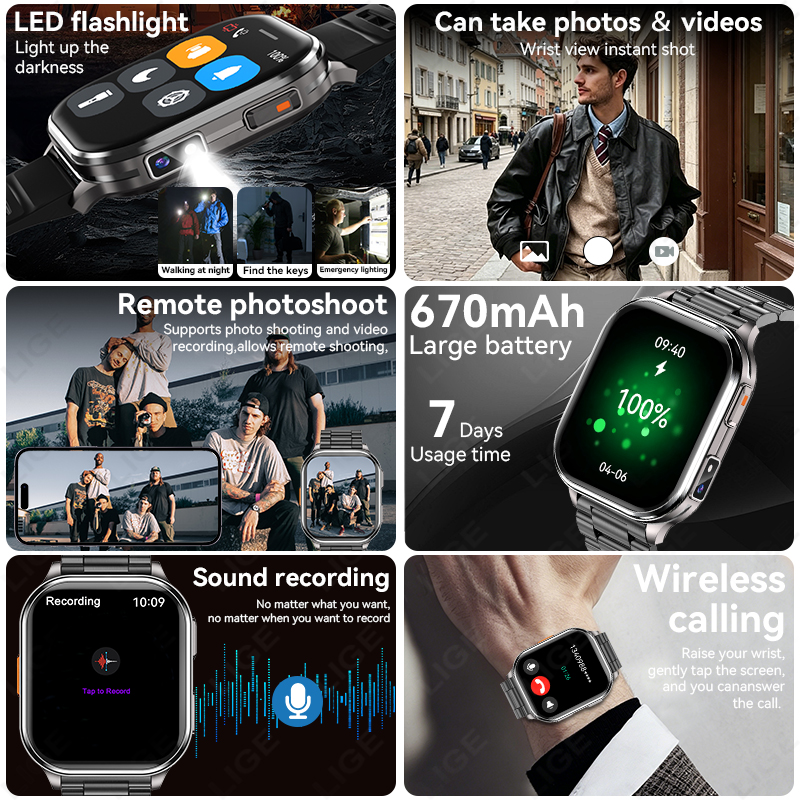LIGE 2026 New 670mAh Smart Cam - огляд і ціна Men'S Fashion Week 2026