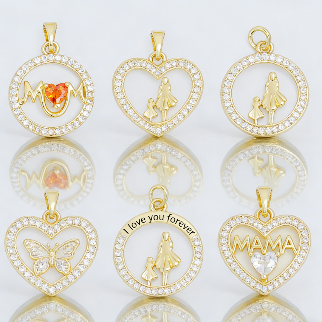 2Pcs Pendants Brass Mom Mother - огляд і ціна Men'S Fashion Necklaces