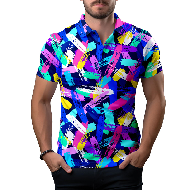 2024 New 3d Print Polo Shirt F - огляд і ціна Men'S Fashion Golf Clothing