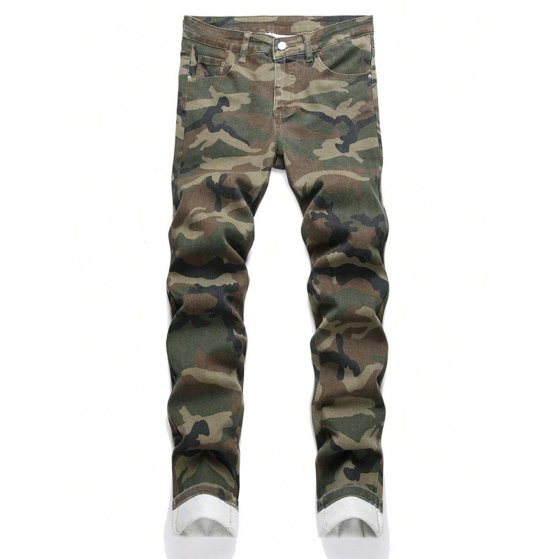Camo Cargo Jeans Workwear Styl - огляд і ціна Mens Fashion Camo Pants