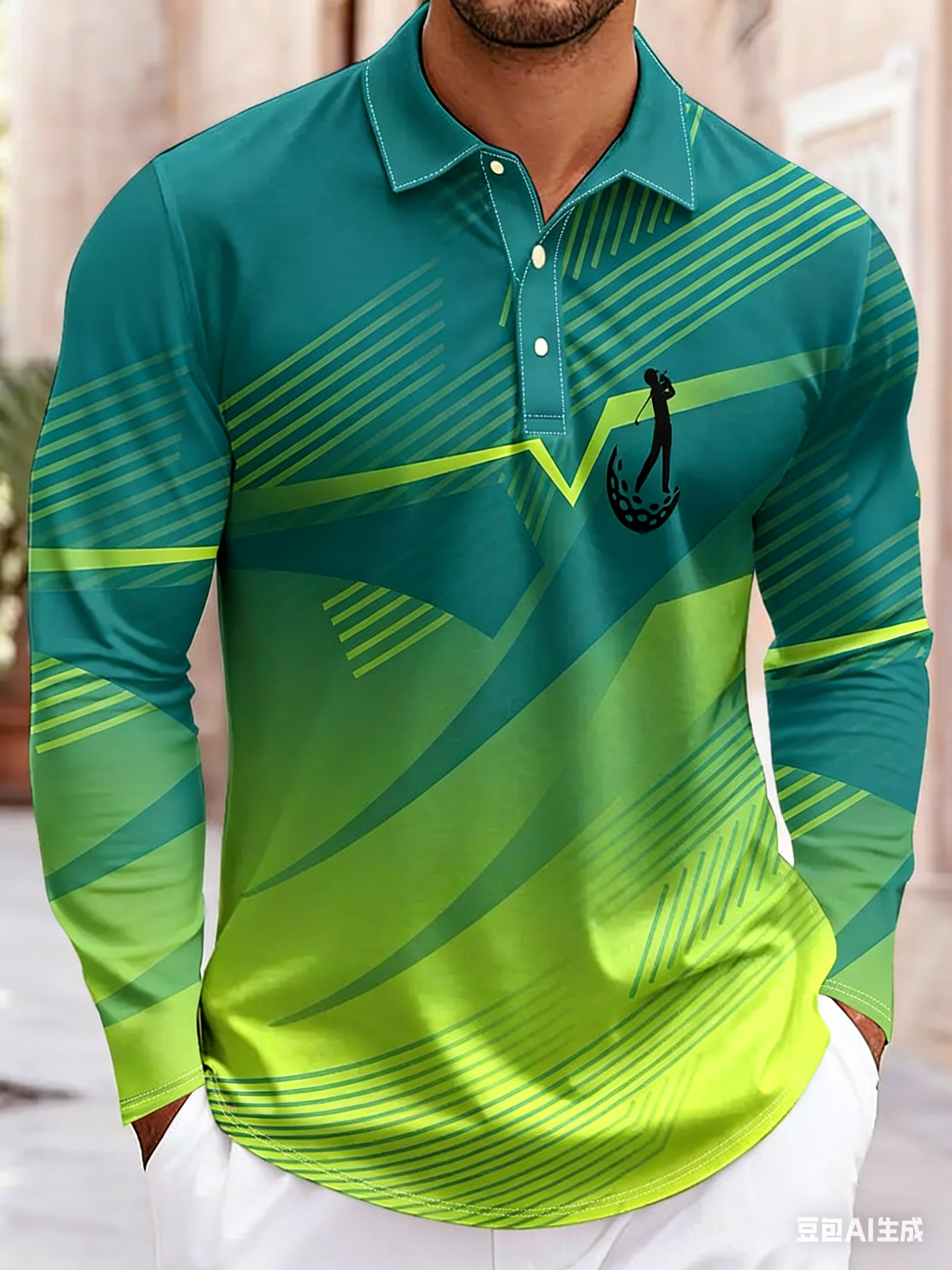 Fashion geometric pattern men' - огляд і ціна Men'S Fashion Golf Clothing