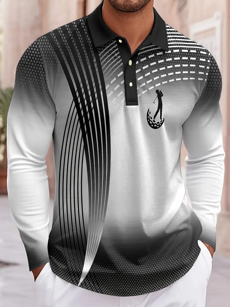 Fashion geometric pattern men' - огляд і ціна Men'S Fashion Golf Clothing