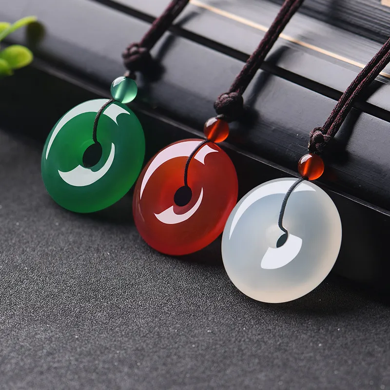 Natural Multicolor Jade Doughn - огляд і ціна Men'S Fashion Necklaces