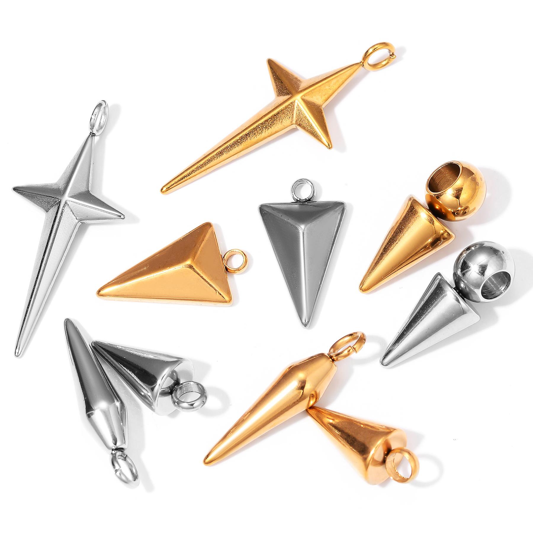 8PCS Stainless Steel Cone Char - огляд і ціна Men'S Fashion Necklaces