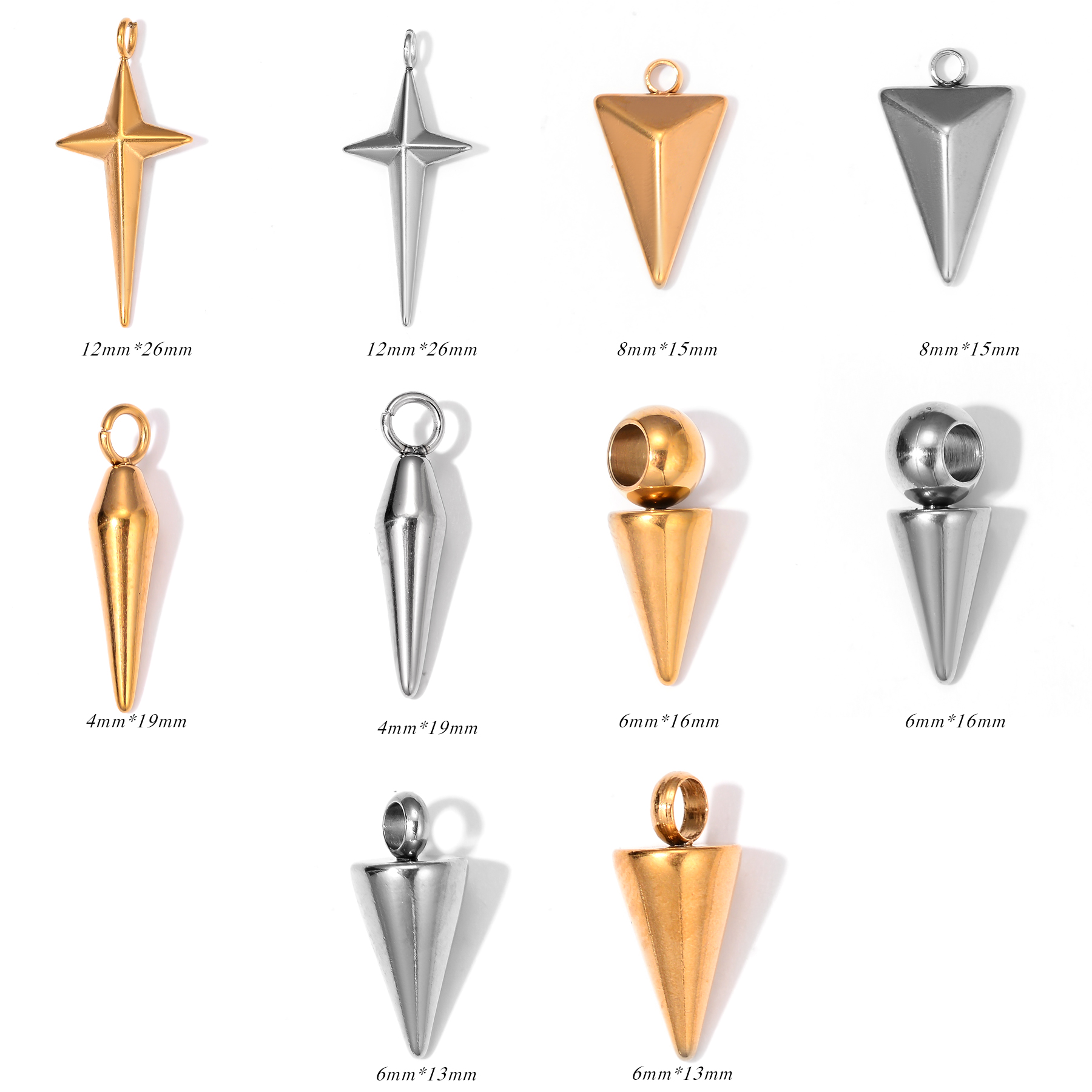 8PCS Stainless Steel Cone Char - огляд і ціна Men'S Fashion Necklaces