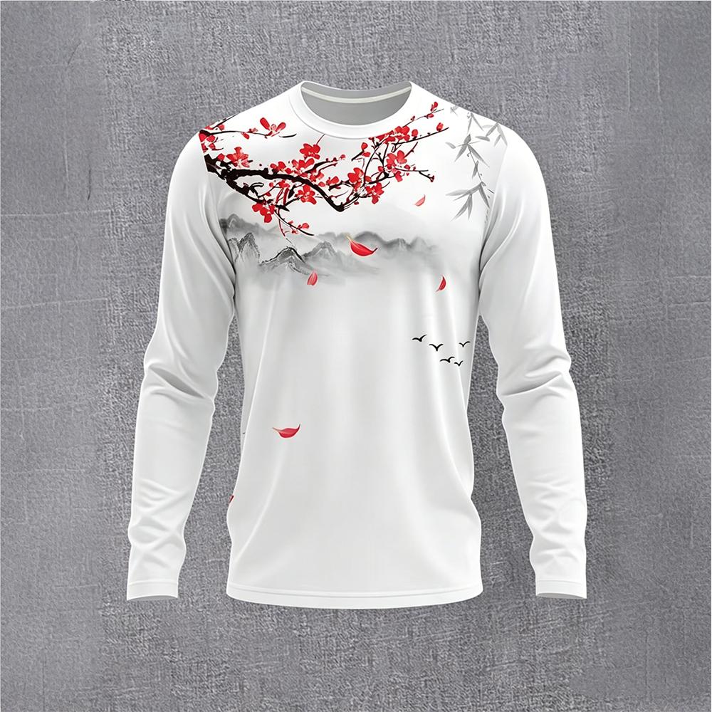 Chinese Style Ink Plum Blossom - огляд і ціна Mens Fashion Streetwear