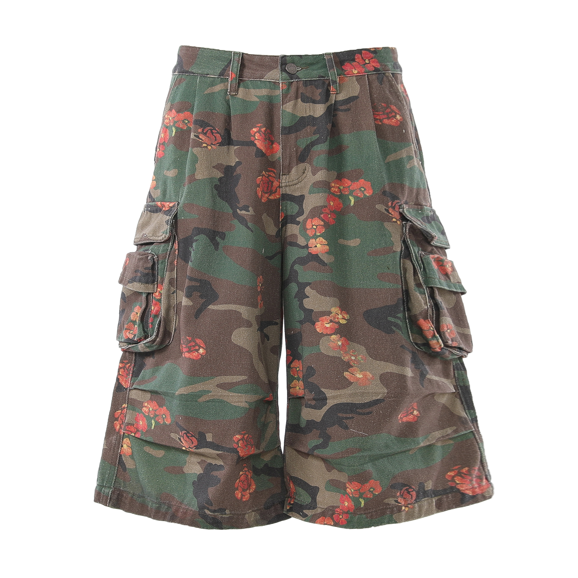 Men's Camo Floral Cargo Shorts - огляд і ціна Mens Fashion Camo Pants