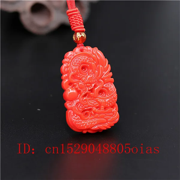 Natural Red Coral Jade Stone D - огляд і ціна Men'S Fashion Necklaces