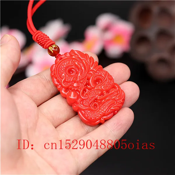 Natural Red Coral Jade Stone D - огляд і ціна Men'S Fashion Necklaces