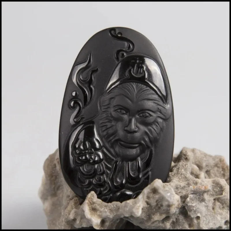 Natural Obsidian Sun WuKong Pe - огляд і ціна Men'S Fashion Necklaces
