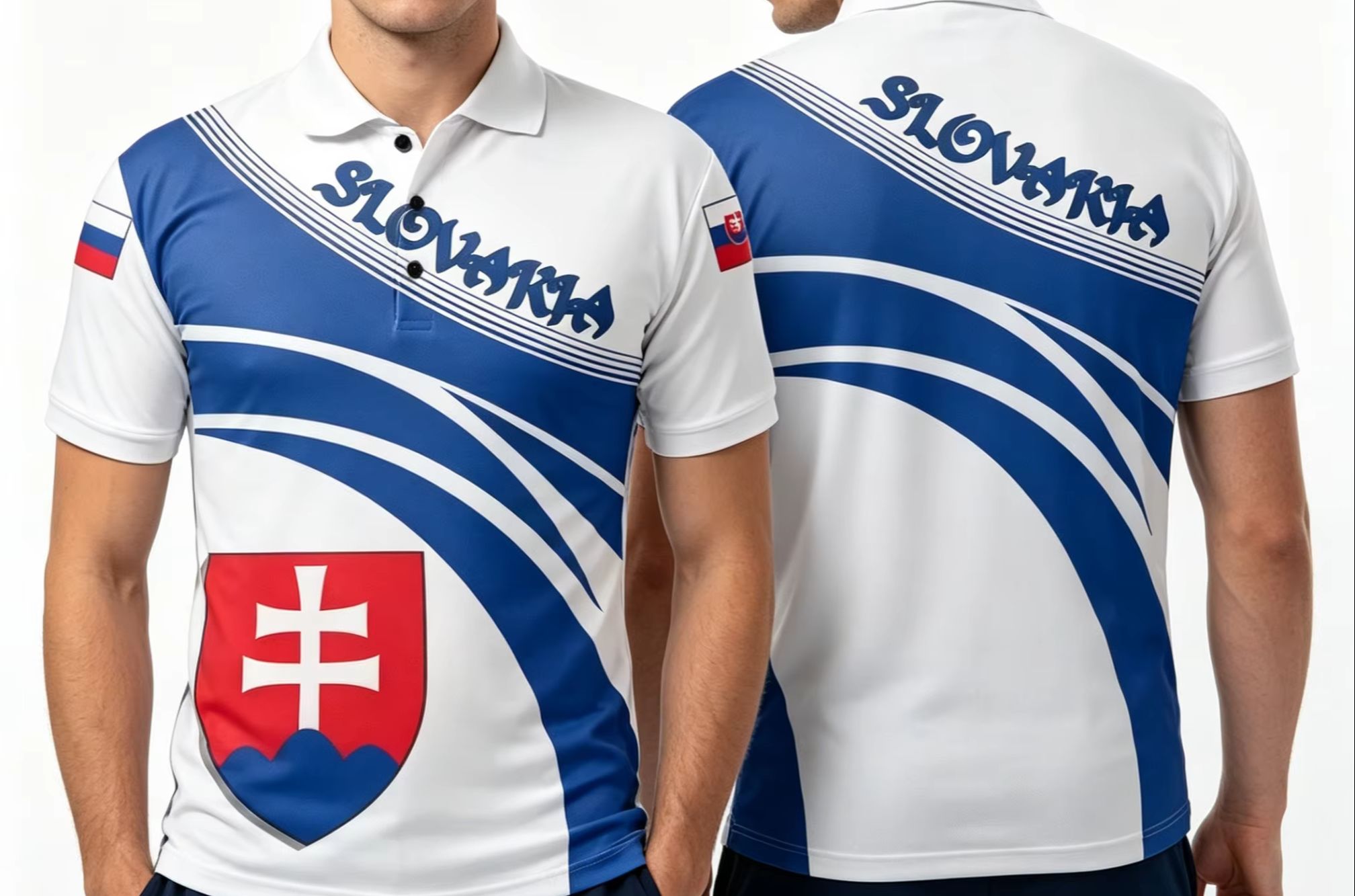 Slovakia Flag 3D Print Polo Sh - огляд і ціна Men'S Fashion Golf Clothing