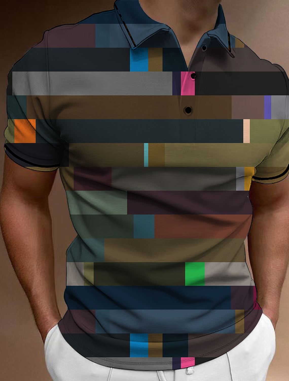 Summer Fashion Men's Button Po - огляд і ціна Men'S Fashion Golf Clothing