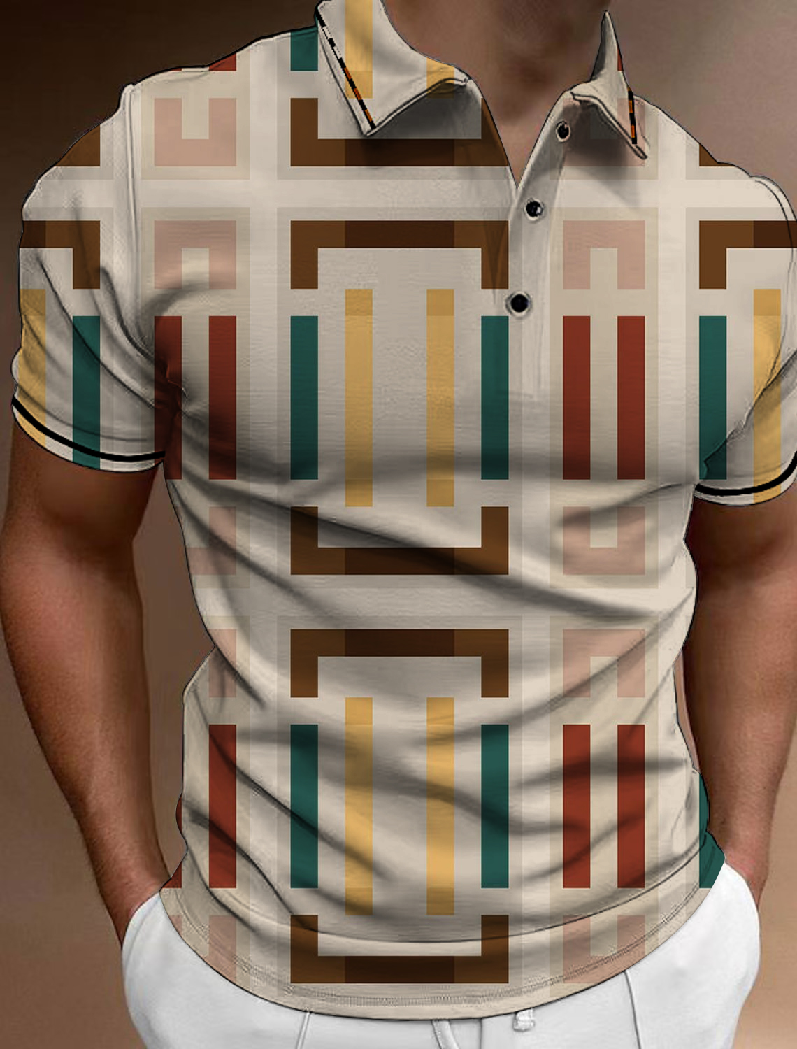 Summer Fashion Men's Button Po - огляд і ціна Men'S Fashion Golf Clothing